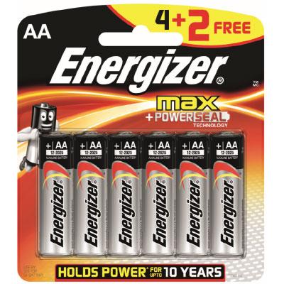 AA Batteries 6 Per Pack - Fawcett Security Zimbabwe